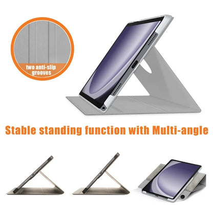 For Samsung Galaxy Tab A9+ SM-X210 SM-X216 SM-X218 Case Leather Tablet Rotary Stand Cover