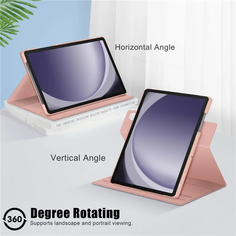 For Samsung Galaxy Tab A9+ SM-X210 SM-X216 SM-X218 Case Leather Tablet Rotary Stand Cover