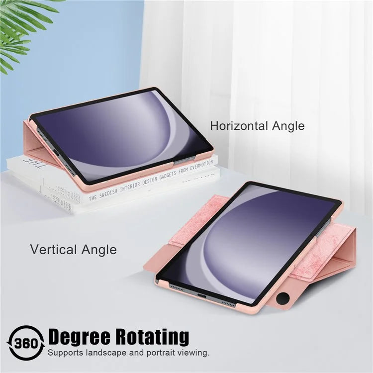 For Samsung Galaxy Tab A9+ SM-X210 SM-X216 SM-X218 Case Leather Tablet Rotary Stand Cover