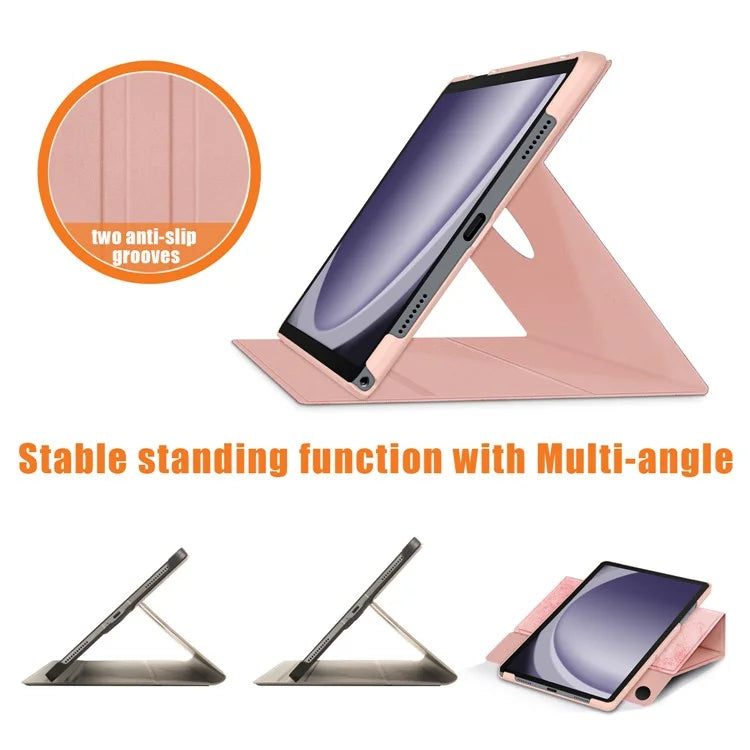 For Samsung Galaxy Tab A9+ SM-X210 SM-X216 SM-X218 Case Leather Tablet Rotary Stand Cover