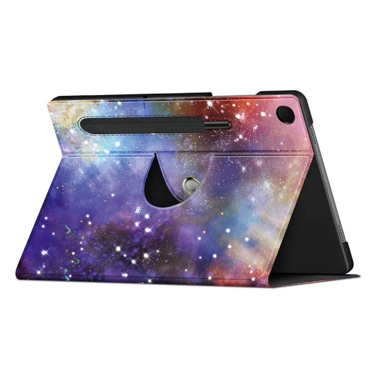 For Samsung Galaxy Tab A9+ SM-X210 SM-X216 SM-X218 Case Pattern Printing Leather Tablet Rotary Stand Cover