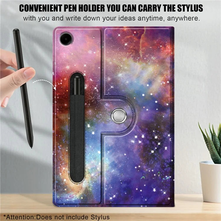 For Samsung Galaxy Tab A9+ SM-X210 SM-X216 SM-X218 Case Pattern Printing Leather Tablet Rotary Stand Cover
