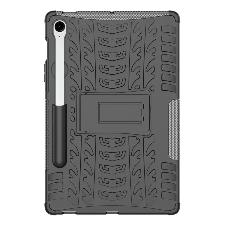 For Samsung Galaxy Tab S9 FE Kickstand Case TPU+PC Tablet Cover Tire Texture