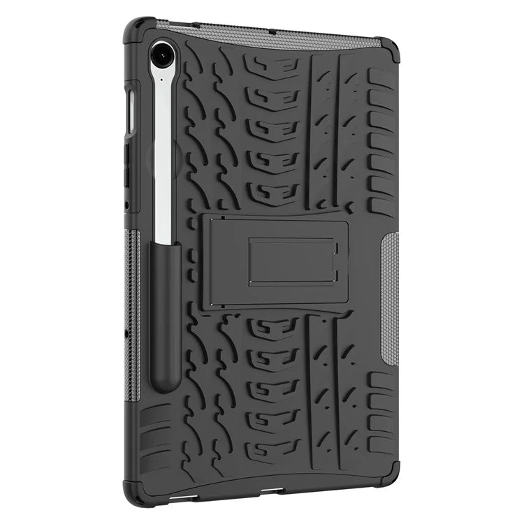 For Samsung Galaxy Tab S9 FE Kickstand Case TPU+PC Tablet Cover Tire Texture