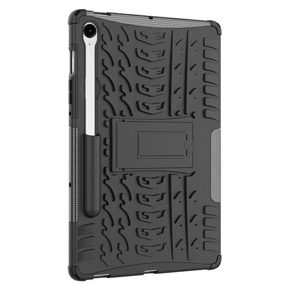 For Samsung Galaxy Tab S9 FE Kickstand Case TPU+PC Tablet Cover Tire Texture