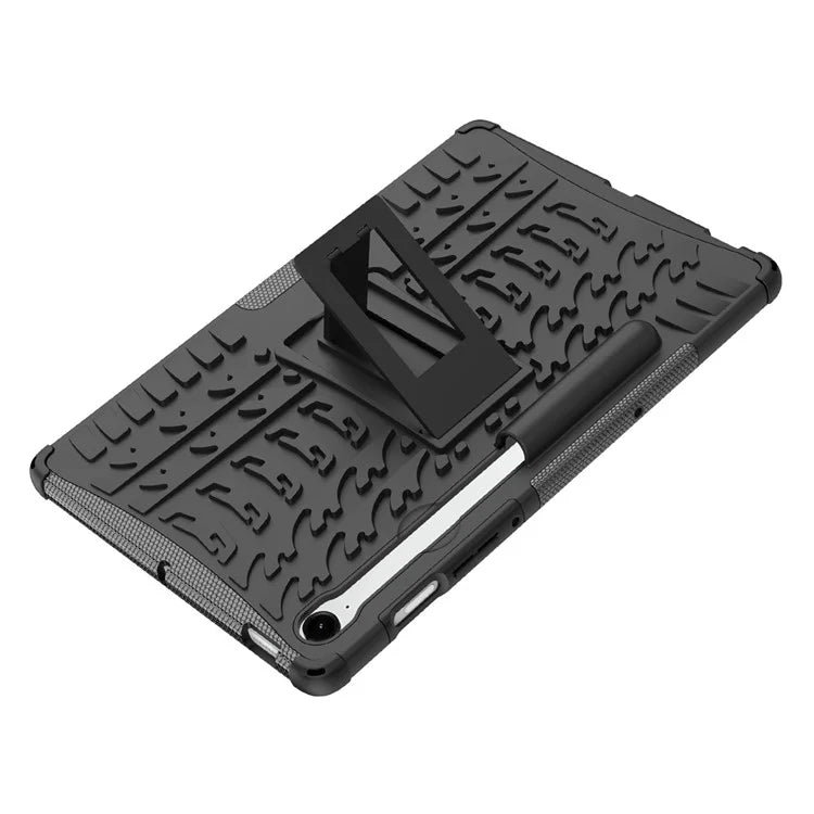 For Samsung Galaxy Tab S9 FE Kickstand Case TPU+PC Tablet Cover Tire Texture