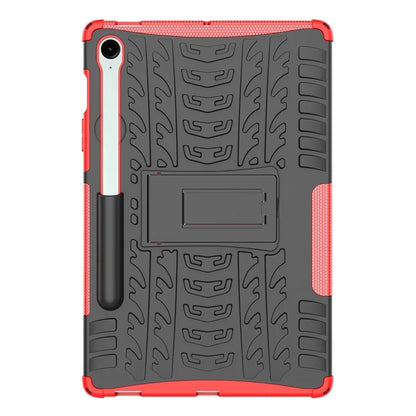 For Samsung Galaxy Tab S9 FE Kickstand Case TPU+PC Tablet Cover Tire Texture