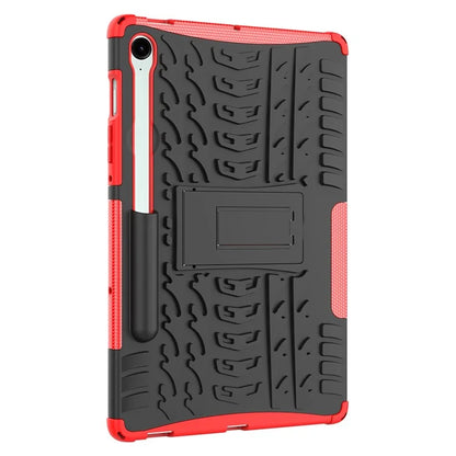For Samsung Galaxy Tab S9 FE Kickstand Case TPU+PC Tablet Cover Tire Texture