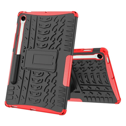 For Samsung Galaxy Tab S9 FE Kickstand Case TPU+PC Tablet Cover Tire Texture