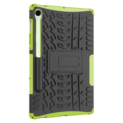 For Samsung Galaxy Tab S9 FE Kickstand Case TPU+PC Tablet Cover Tire Texture