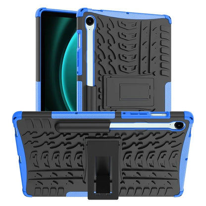 For Samsung Galaxy Tab S9 FE Kickstand Case TPU+PC Tablet Cover Tire Texture