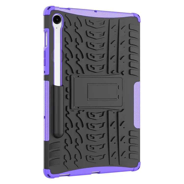 For Samsung Galaxy Tab S9 FE Kickstand Case TPU+PC Tablet Cover Tire Texture
