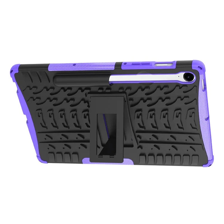 For Samsung Galaxy Tab S9 FE Kickstand Case TPU+PC Tablet Cover Tire Texture