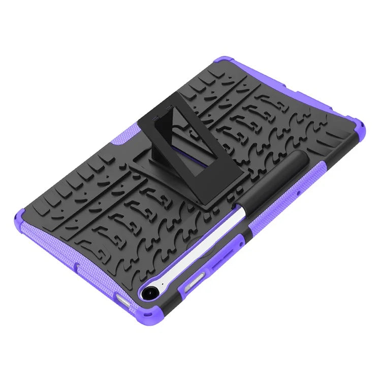 For Samsung Galaxy Tab S9 FE Kickstand Case TPU+PC Tablet Cover Tire Texture