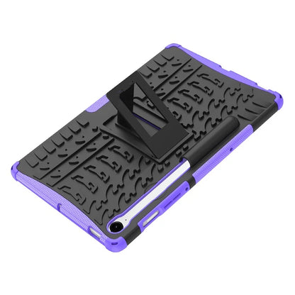 For Samsung Galaxy Tab S9 FE Kickstand Case TPU+PC Tablet Cover Tire Texture