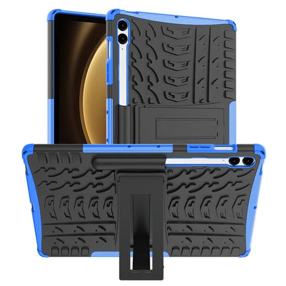 For Samsung Galaxy Tab S9 FE+ Case Tire Texture Kickstand TPU+PC Tablet Cover