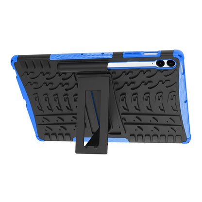 For Samsung Galaxy Tab S9 FE+ Case Tire Texture Kickstand TPU+PC Tablet Cover