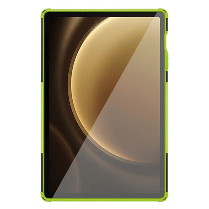 For Samsung Galaxy Tab S9 FE+ Case Tire Texture Kickstand TPU+PC Tablet Cover