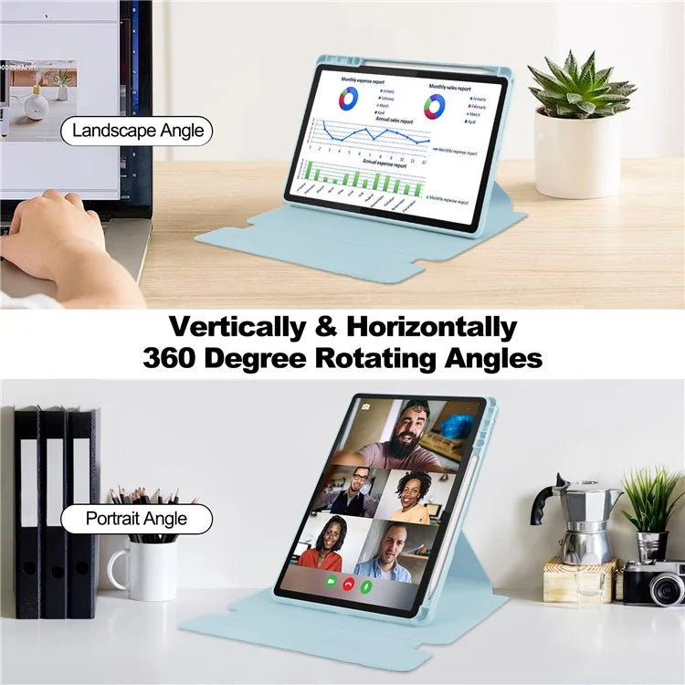 For Lenovo Tab M11 / Xiaoxin Pad 11 2024 Case PU+Acrylic Tablet Stand Cover with Bluetooth Keyboard