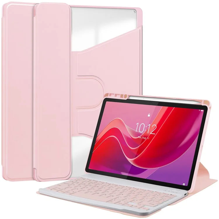 For Lenovo Tab M11 / Xiaoxin Pad 11 2024 Case PU+Acrylic Tablet Stand Cover with Bluetooth Keyboard