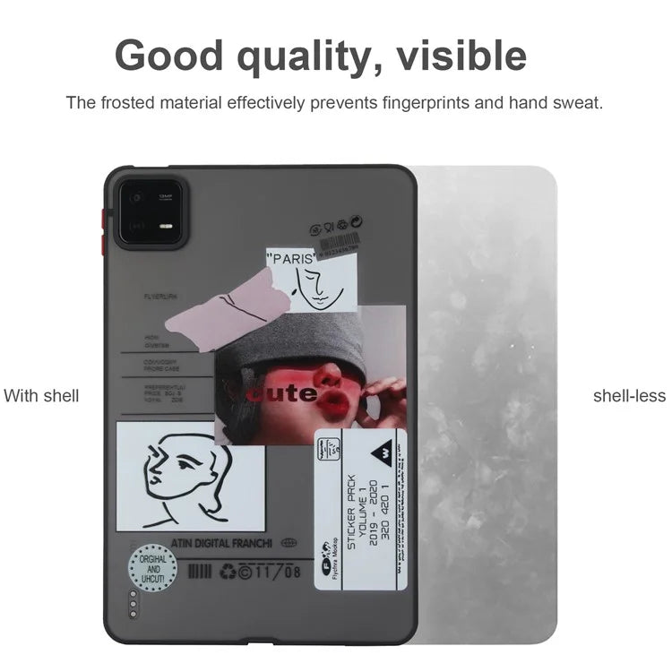 For Xiaomi Pad 6 / Pad 6 Pro Pattern Case PC+TPU Shockproof Protective Tablet Cover