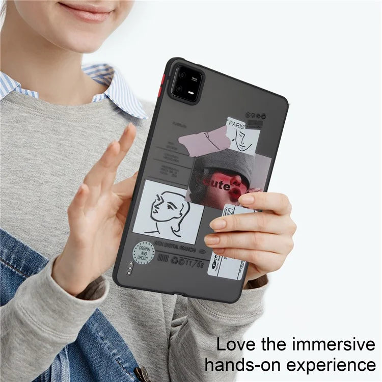 For Xiaomi Pad 6 / Pad 6 Pro Pattern Case PC+TPU Shockproof Protective Tablet Cover