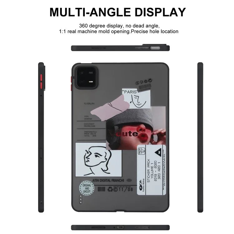 For Xiaomi Pad 6 / Pad 6 Pro Pattern Case PC+TPU Shockproof Protective Tablet Cover