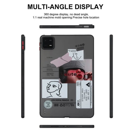 For Xiaomi Pad 6 / Pad 6 Pro Pattern Case PC+TPU Shockproof Protective Tablet Cover