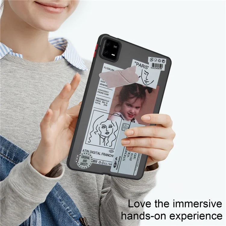 For Xiaomi Pad 6 / Pad 6 Pro Pattern Case PC+TPU Shockproof Protective Tablet Cover