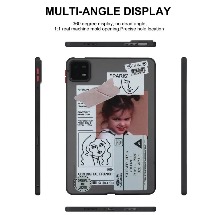For Xiaomi Pad 6 / Pad 6 Pro Pattern Case PC+TPU Shockproof Protective Tablet Cover