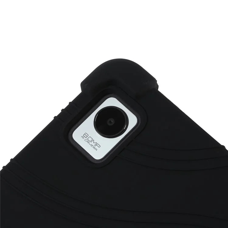 For Blackview Tab 60 Silicone Tablet Case Scratch-resistant Back Cover with PC Kickstand