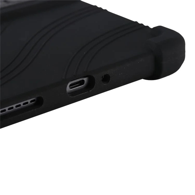 For Blackview Tab 60 Silicone Tablet Case Scratch-resistant Back Cover with PC Kickstand