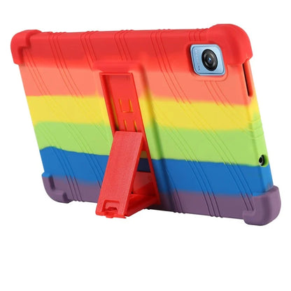 For Blackview Tab 60 Silicone Tablet Case Scratch-resistant Back Cover with PC Kickstand