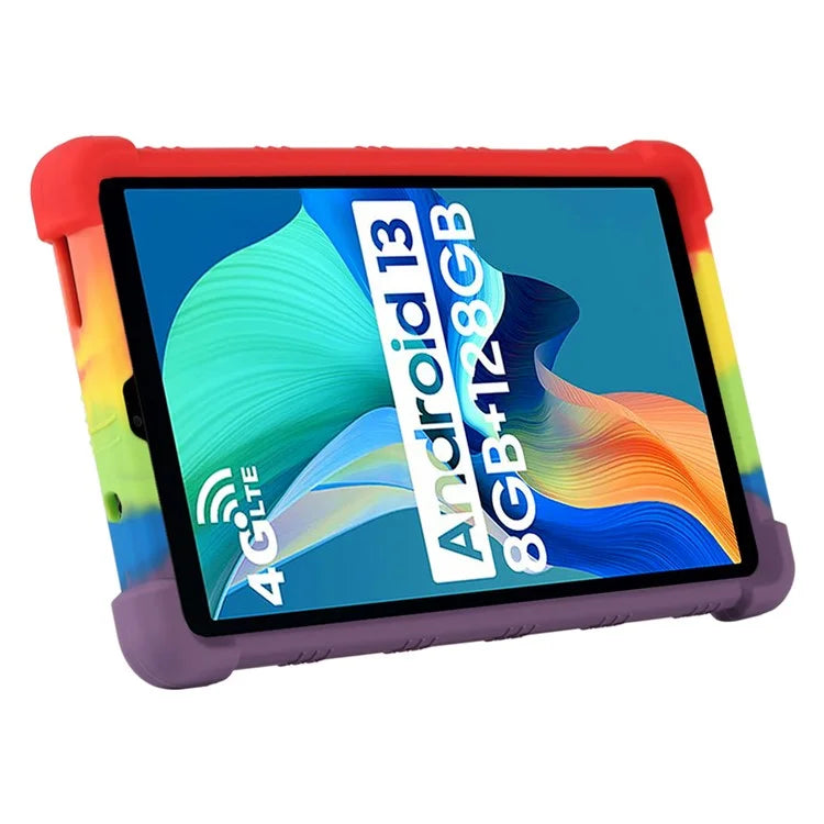For Blackview Tab 60 Silicone Tablet Case Scratch-resistant Back Cover with PC Kickstand