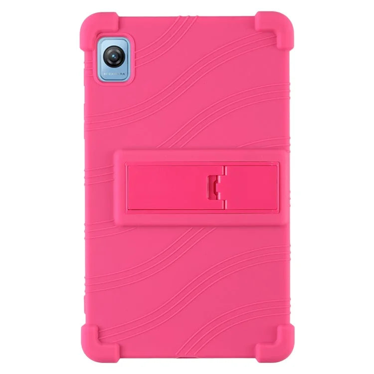 For Blackview Tab 60 Silicone Tablet Case Scratch-resistant Back Cover with PC Kickstand