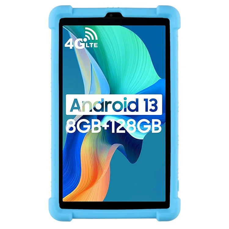For Blackview Tab 60 Silicone Tablet Case Scratch-resistant Back Cover with PC Kickstand