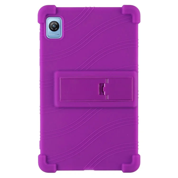 For Blackview Tab 60 Silicone Tablet Case Scratch-resistant Back Cover with PC Kickstand