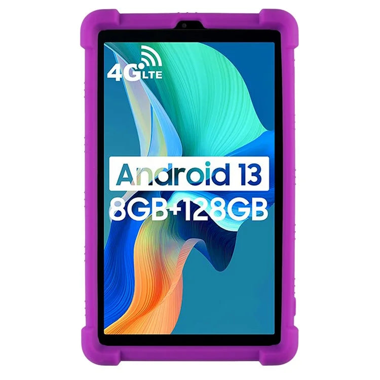 For Blackview Tab 60 Silicone Tablet Case Scratch-resistant Back Cover with PC Kickstand