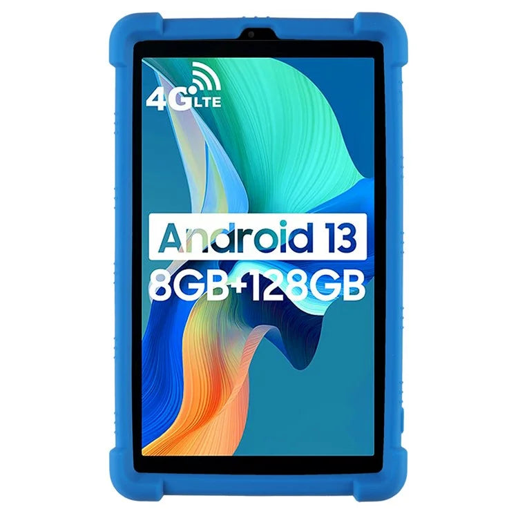 For Blackview Tab 60 Silicone Tablet Case Scratch-resistant Back Cover with PC Kickstand