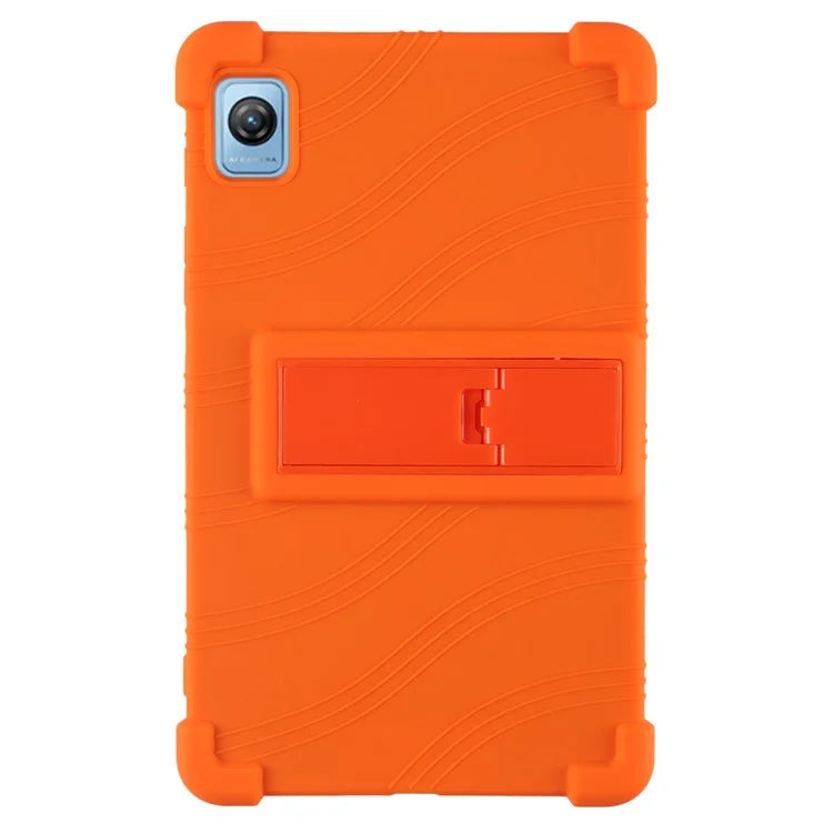 For Blackview Tab 60 Silicone Tablet Case Scratch-resistant Back Cover with PC Kickstand