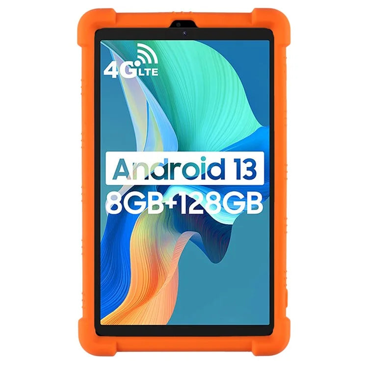For Blackview Tab 60 Silicone Tablet Case Scratch-resistant Back Cover with PC Kickstand