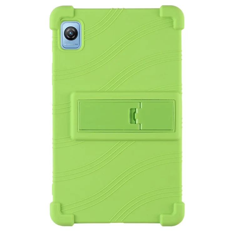 For Blackview Tab 60 Silicone Tablet Case Scratch-resistant Back Cover with PC Kickstand