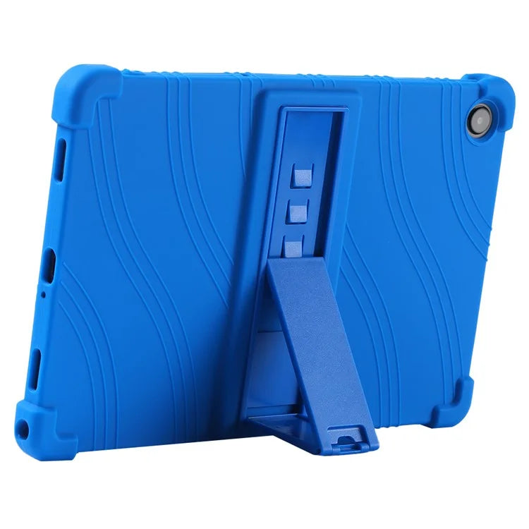 For Samsung Galaxy Tab A9+ Case PC Kickstand Anti-scratch Soft Silicone Tablet Cover