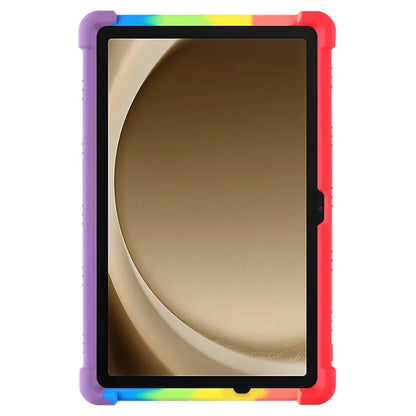 For Samsung Galaxy Tab A9+ Case PC Kickstand Anti-scratch Soft Silicone Tablet Cover