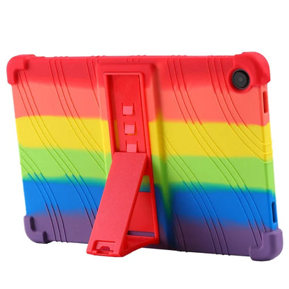 For Samsung Galaxy Tab A9+ Case PC Kickstand Anti-scratch Soft Silicone Tablet Cover