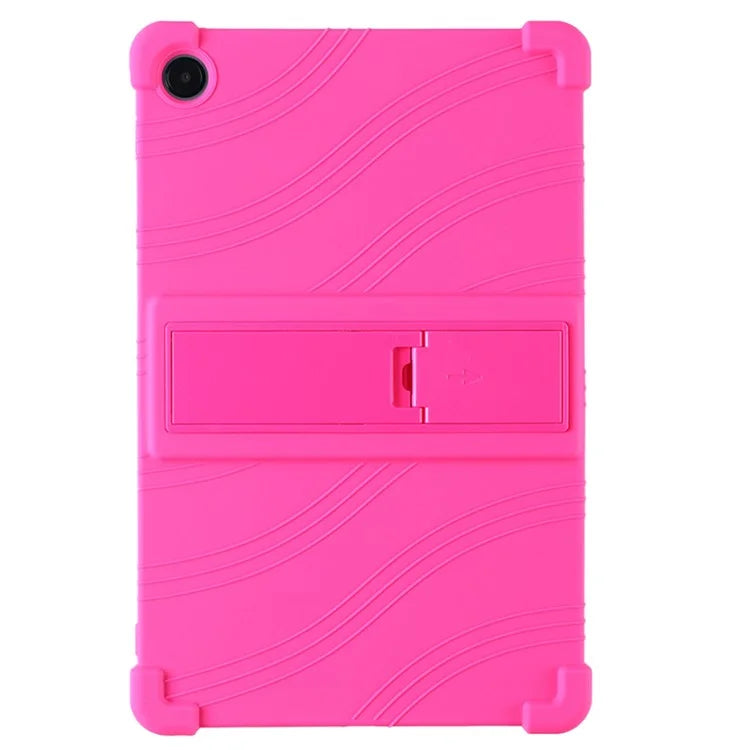 For Samsung Galaxy Tab A9+ Case PC Kickstand Anti-scratch Soft Silicone Tablet Cover