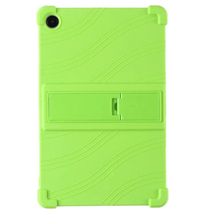 For Samsung Galaxy Tab A9+ Case PC Kickstand Anti-scratch Soft Silicone Tablet Cover