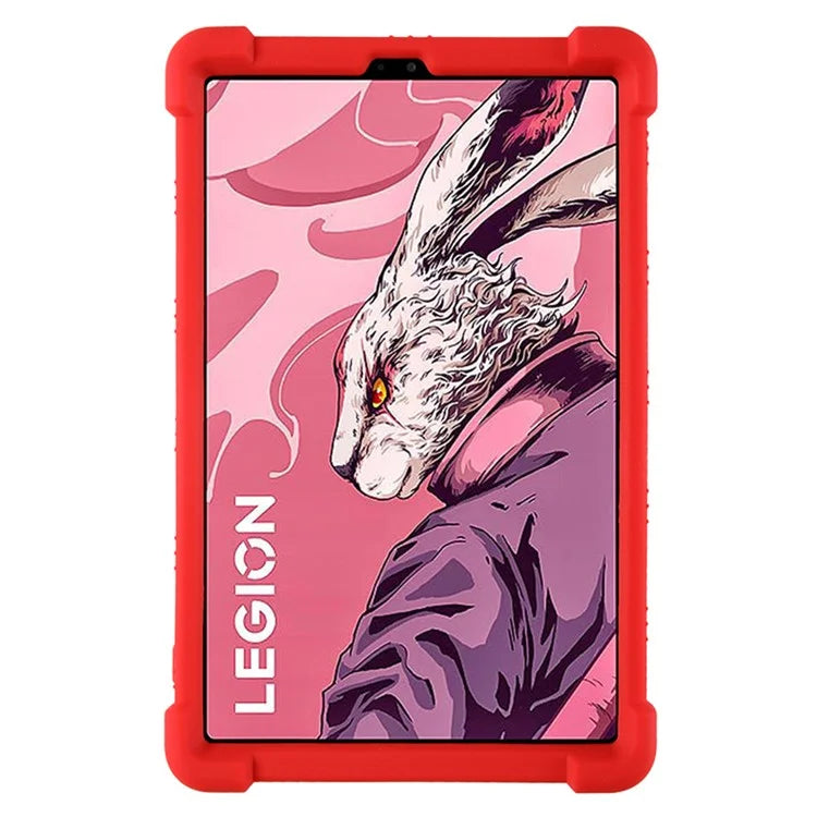 For Lenovo Legion Y700 (2023) Silicone Case Four Corners Protective Kickstand Cover