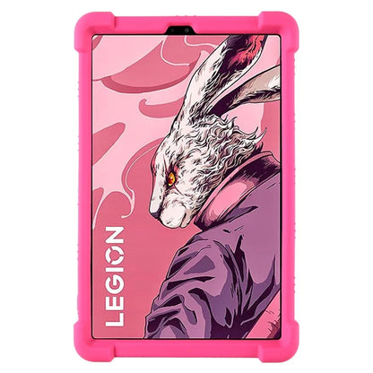 For Lenovo Legion Y700 (2023) Silicone Case Four Corners Protective Kickstand Cover