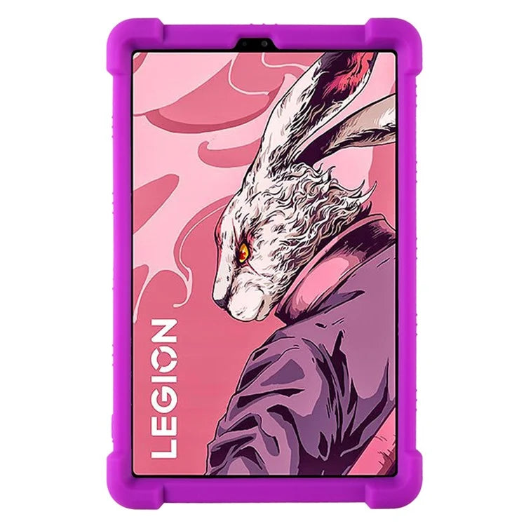 For Lenovo Legion Y700 (2023) Silicone Case Four Corners Protective Kickstand Cover